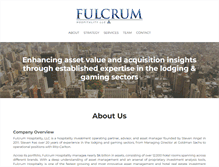 Tablet Screenshot of fulcrumhospitality.com